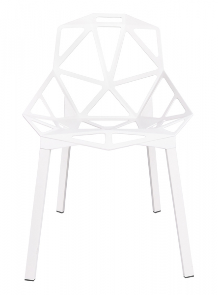 Scaun Argus design geometric, negru/alb, aluminiu, DC-362.ALLBLACK - King [10]