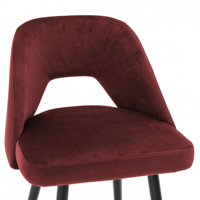 Scaun bar lux Avorio 65 cm catifea diverse culori, picioare negre cu auriu | Eichholtz - 112053 [5]