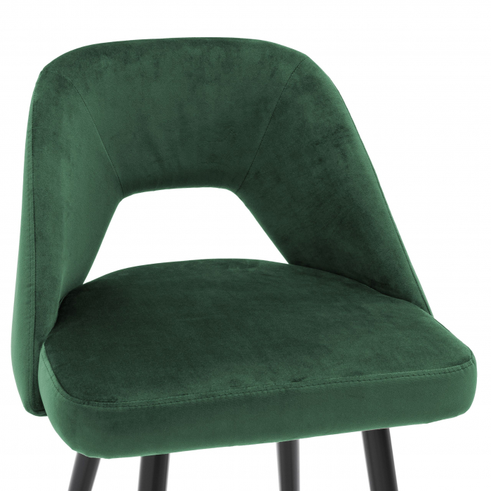 Scaun bar lux Avorio 65 cm catifea diverse culori, picioare negre cu auriu | Eichholtz - 112053 [10]