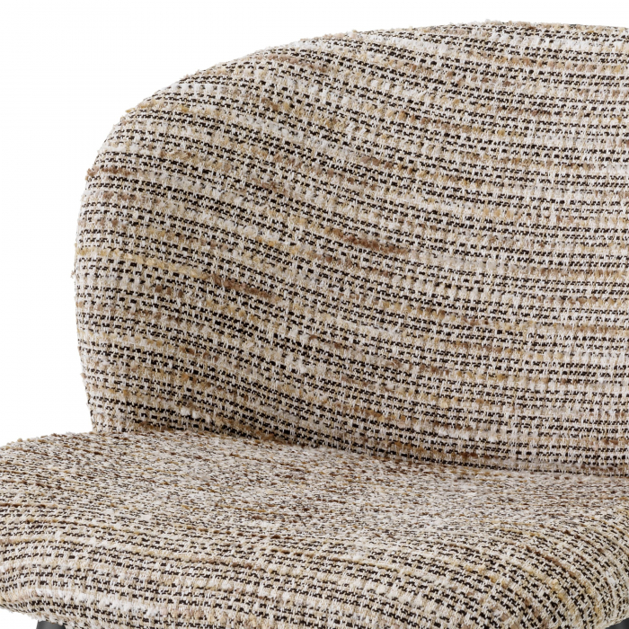 Scaun bar lux Volante 65 cm textil bej/negru, picioare negre cu auriu otel | Eichholtz - 115741 [10]