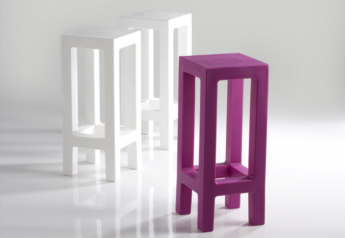 Scaun bar patrat pt. gradina/terasa Jut 30x30x72 cm, polipropilena, design minimalist, 44412 - Vondom [7]