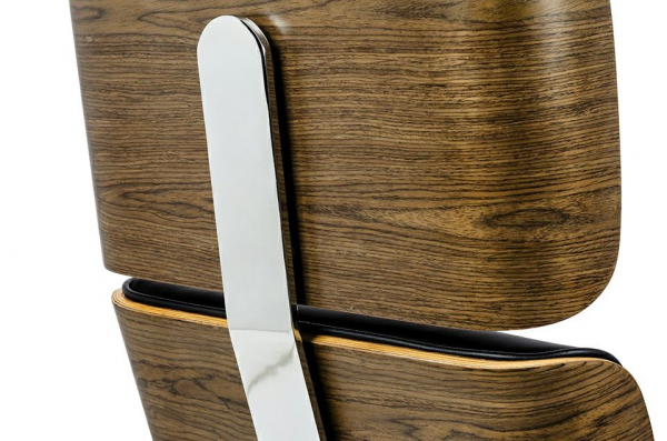 Scaun birou directorial lux Business, piele italiana neagra, lemn nuc/frasin,trandafir, baza metalica, YS-6809.BLACK.WALNUT - King [9]