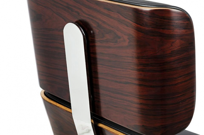 Scaun birou directorial lux Business, piele italiana neagra, lemn nuc/frasin,trandafir, baza metalica, YS-6809.BLACK.WALNUT - King [25]