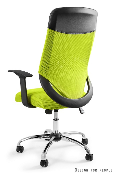 Scaun birou diverse culori Mobi Plus, sezut tapitat cu membrana, spatar tip mesh, tetiera piele ecologica, baza metal cromat, inaltime reglabila, W-952- - Unique [7]
