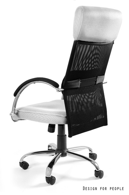 Scaun birou diverse culori Overcross, spatar plasa, sezut tetiera si suport lombar cu membrana, baza metal cromat, W-62-2 - Unique [5]