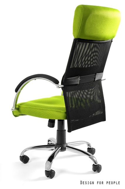 Scaun birou diverse culori Overcross, spatar plasa, sezut tetiera si suport lombar cu membrana, baza metal cromat, W-62-2 - Unique [8]