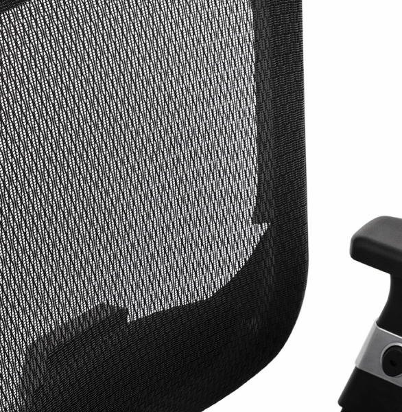 Scaun birou ergonomic premium Katrina negru cu tetiera reglabila, spatar mesh / baza crom, OC00300BL - Kokoon [9]