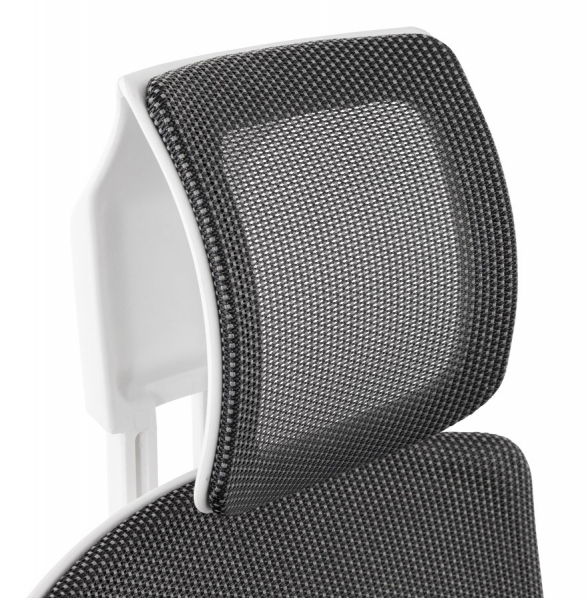 Scaun birou ergonomic premium SALYUT alb cu negru mesh / polipropilena / aluminiu, OC00320BL - Kokoon [6]