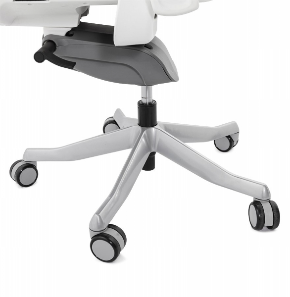 Scaun birou ergonomic premium SALYUT alb cu negru mesh / polipropilena / aluminiu, OC00320BL - Kokoon [16]