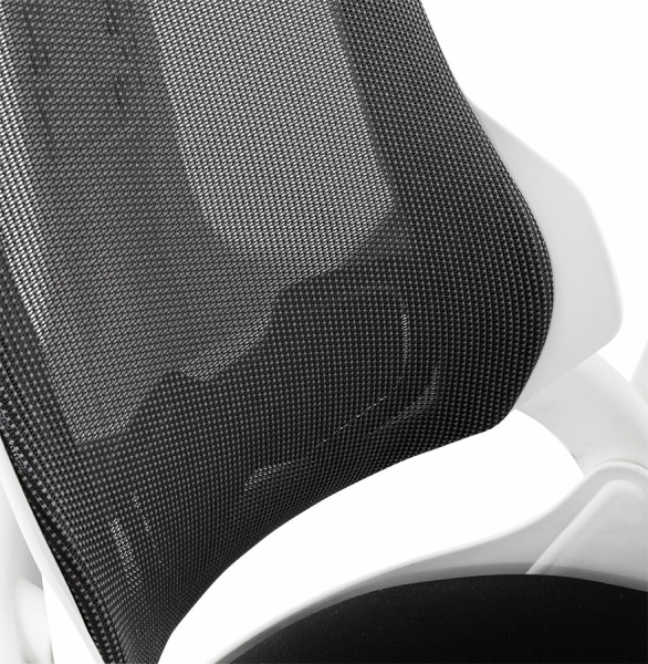 Scaun birou ergonomic premium SALYUT alb cu negru mesh / polipropilena / aluminiu, OC00320BL - Kokoon [8]