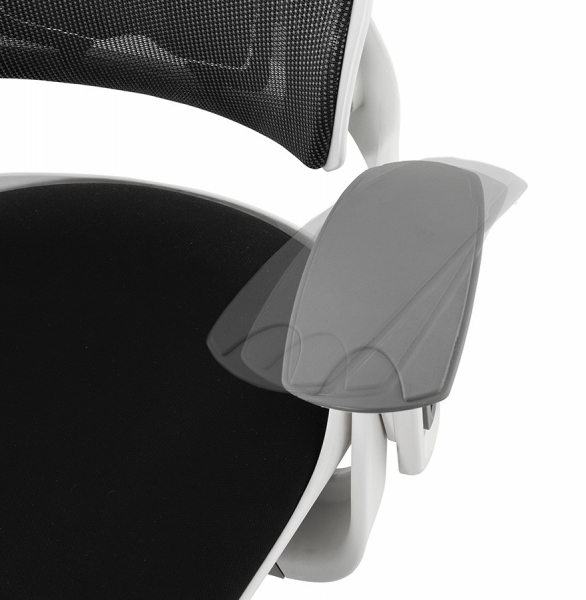 Scaun birou ergonomic premium SALYUT alb cu negru mesh / polipropilena / aluminiu, OC00320BL - Kokoon [12]