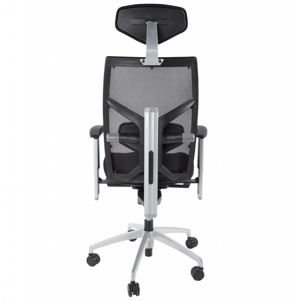 Scaun birou ergonomic premium Mit negru tapitat, spatar mesh, ajustabil, OC00090BL - Kokoon [5]