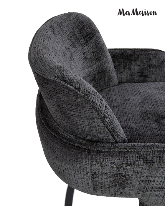 Scaun Bora 63x61x84 cm, Negru - MaMaison [5]