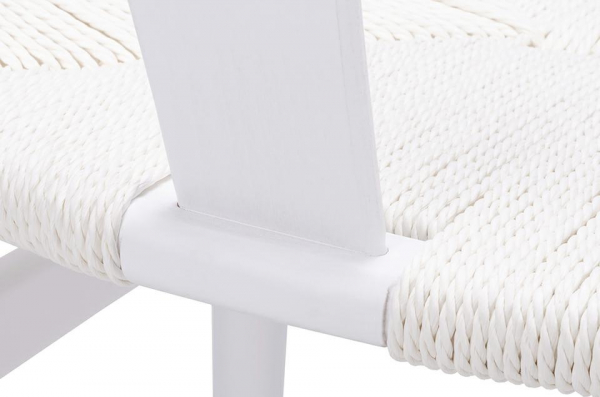 Scaun clasic alb Saku Premium cu spatar rotunjit din lemn masiv, sezut impletit, DC-541.WHITE - King [11]