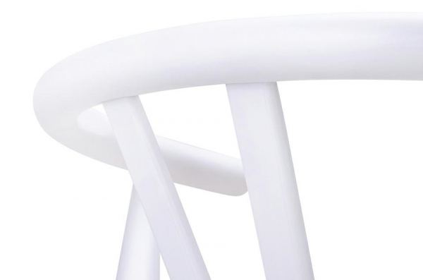 Scaun clasic alb Saku Premium cu spatar rotunjit din lemn masiv, sezut impletit, DC-541.WHITE - King [5]