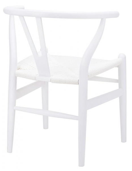 Scaun clasic alb Saku Premium cu spatar rotunjit din lemn masiv, sezut impletit, DC-541.WHITE - King [9]
