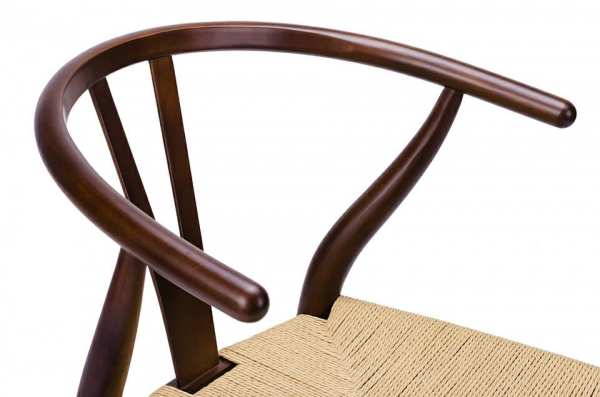 Scaun clasic maro Saku Premium cu spatar rotunjit din lemn masiv, sezut impletit, DC-541.DARK.BROWN - King [5]