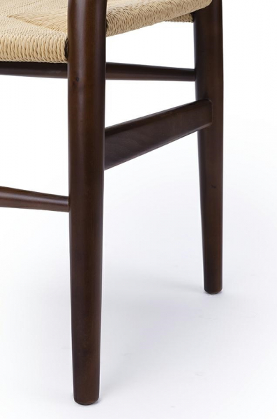 Scaun clasic maro Saku Premium cu spatar rotunjit din lemn masiv, sezut impletit, DC-541.DARK.BROWN - King [8]