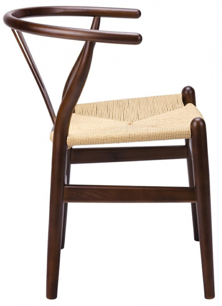 Scaun clasic maro Saku Premium cu spatar rotunjit din lemn masiv, sezut impletit, DC-541.DARK.BROWN - King [3]