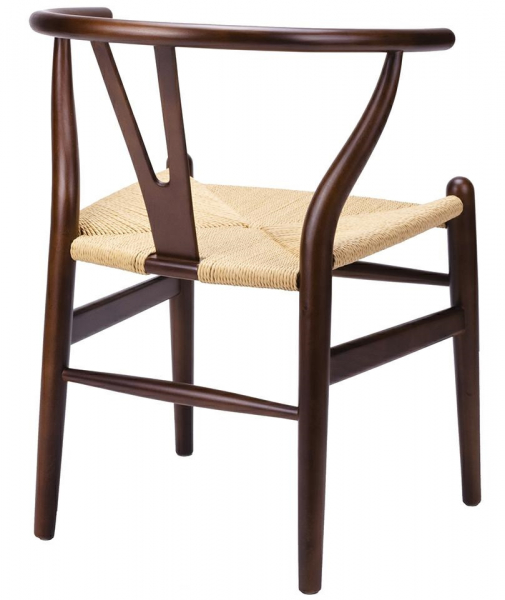 Scaun clasic maro Saku Premium cu spatar rotunjit din lemn masiv, sezut impletit, DC-541.DARK.BROWN - King [2]