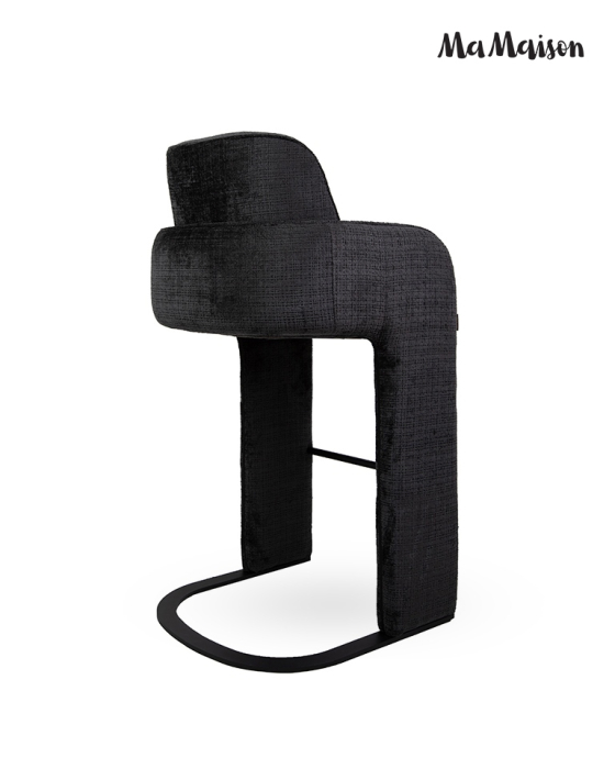 Scaun de Bar Bora 55x55x106 cm, Negru - MaMaison [3]