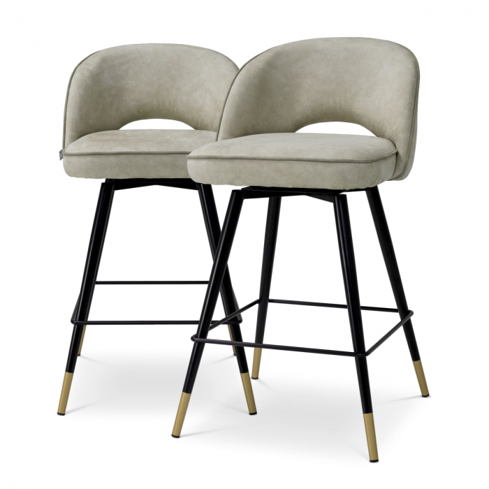   Scaun de bar Cliff Mayer argintiu set de 2 119448 EICHHOLTZ [1]