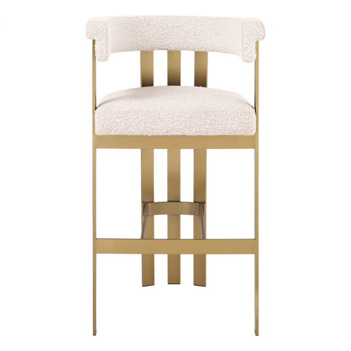   Scaun de bar Clubhouse bouclé crem 115726 EICHHOLTZ [2]