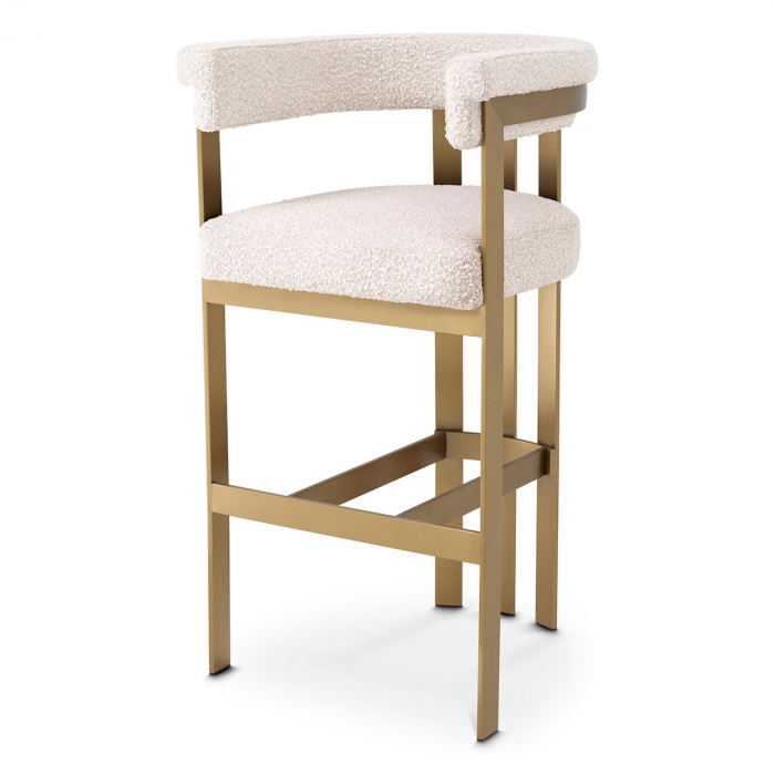   Scaun de bar Clubhouse bouclé crem 115726 EICHHOLTZ [1]