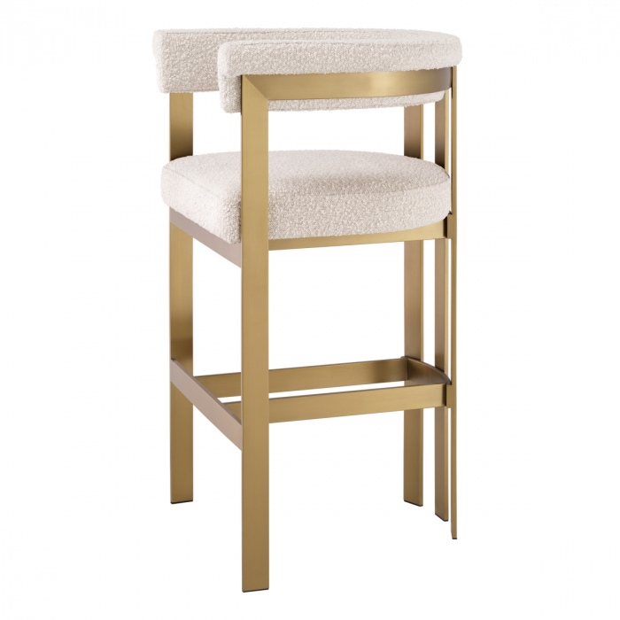   Scaun de bar Clubhouse bouclé crem 115726 EICHHOLTZ [3]