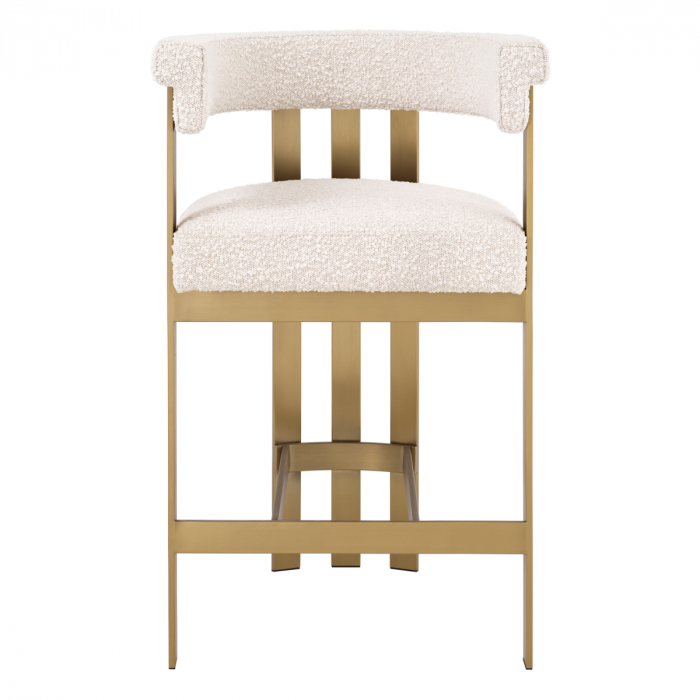   Scaun de bar Clubhouse bouclé crem 115727 EICHHOLTZ [2]
