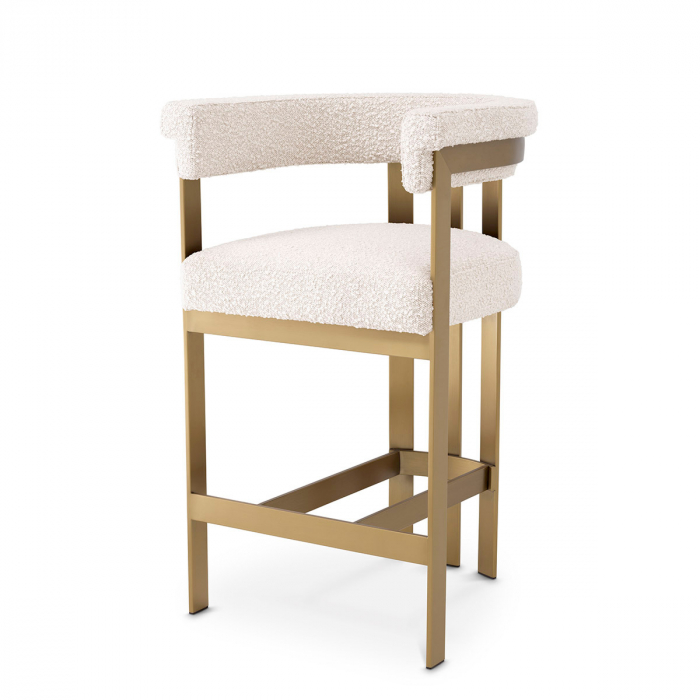   Scaun de bar Clubhouse bouclé crem 115727 EICHHOLTZ [1]