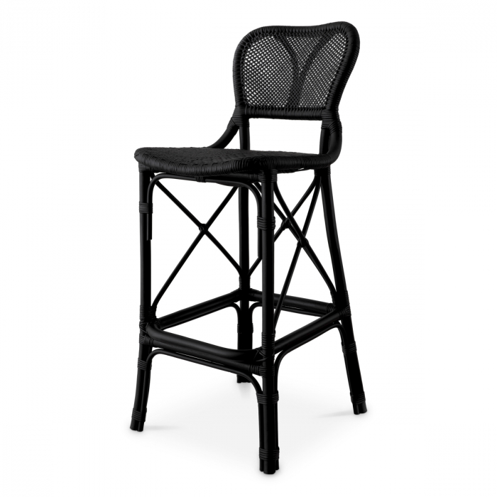   Scaun de bar Colony negru mat 118060 EICHHOLTZ [1]