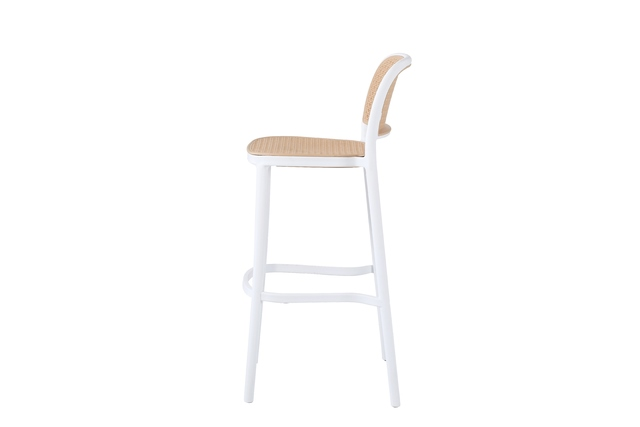 Scaun de bar 117 cm Country rustic Alb/negru, KH010100246 - King [3]