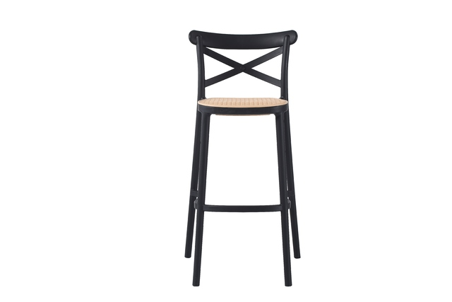 Scaun de bar inalt-117 cm Vintage Rusty- Alb/Negru, KH010100234 - King [3]
