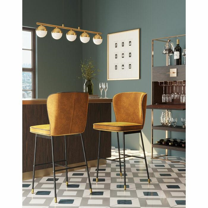 Scaun de Bar Irina 52x46,5x106 cm, Muștar - Kare Design [7]