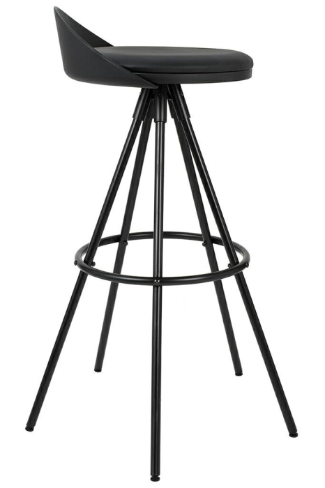 Scaun de Bar Lanza 76 57x57x86 cm, Negru - King Home [4]
