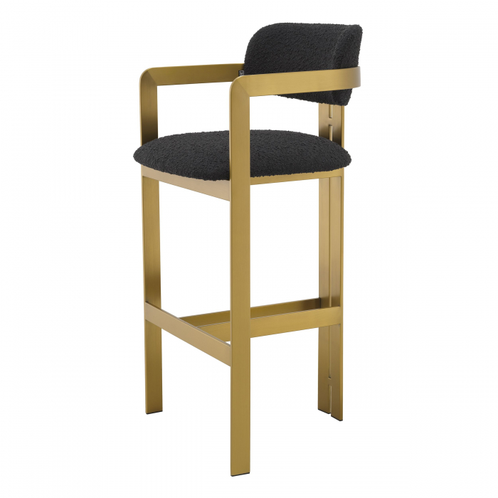   Scaun de bar Donato finisaj din alamă periată bouclé crem 115048 EICHHOLTZ [8]
