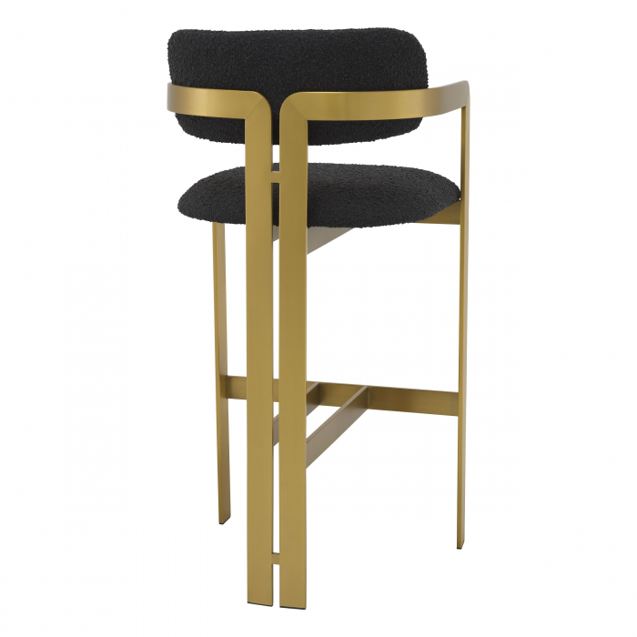   Scaun de bar Donato finisaj din alamă periată bouclé crem 115048 EICHHOLTZ [9]