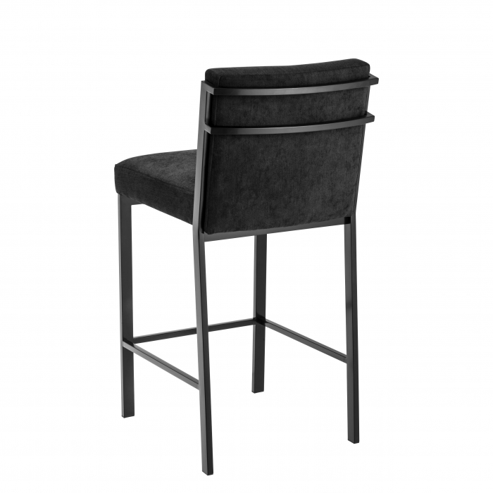   Scaun de bar Scott finisaj bronz catifea neagră 110425 EICHHOLTZ [3]