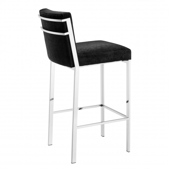   Scaun de bar Scott finisaj bronz catifea neagră 110427 EICHHOLTZ [9]