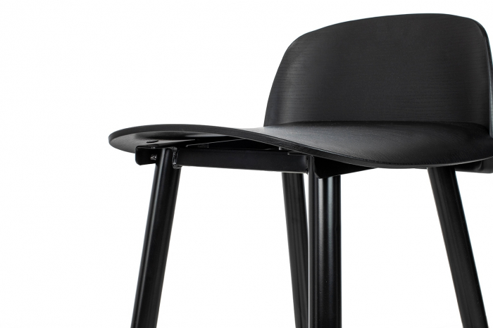 Scaun de bar negru-76 cm Bogy Minimalist, KH010100929 - King [5]