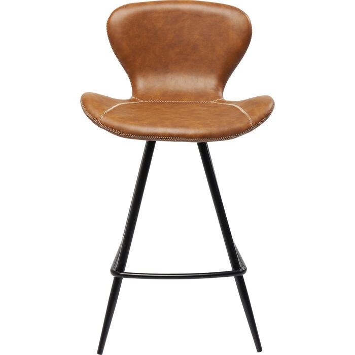 Scaun de Bar Rusty 53x53x91 cm, Poliuretan Imitând Piele Negru - Kare Design [4]