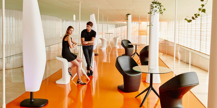 Scaun de bar UFO 41x41x74 cm din polipropilena cu LED RGBW optional, diverse culori, 63005 - Vondom [5]