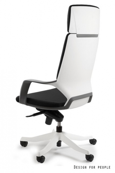 Scaun de birou Apollo, tapiterie personalizabila, baza si spatar plastic alb, inaltime reglabila, W-909-W-BL418 - Unique [2]