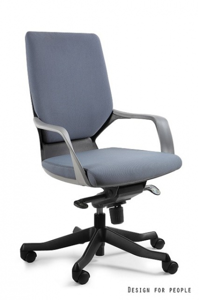 Scaun de birou Apollo M, tapiterie personalizabila, baza si spatar plastic alb, inaltime reglabila, W-908-W-BL418 - Unique [5]