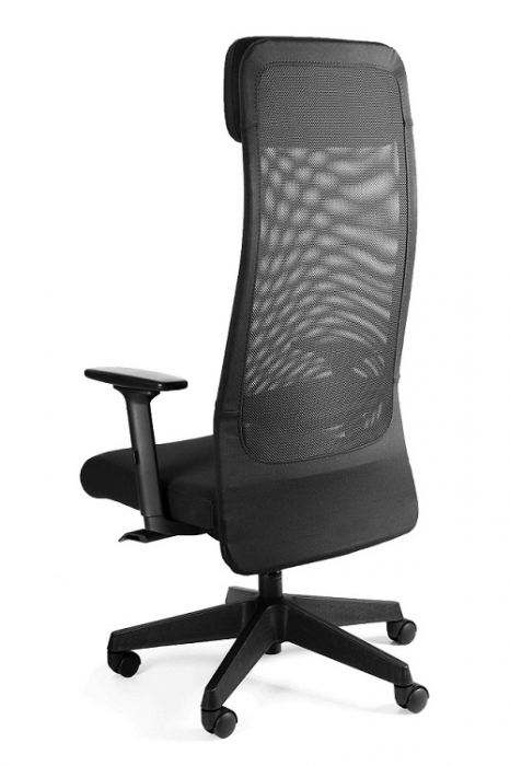 Scaun de birou Ares Mesh, tapiterie sezut si tetiera material textil diverse culori, baza plastic, inaltime reglabila, cu cotiere ajustabile, S569-BL418 - Unique [2]