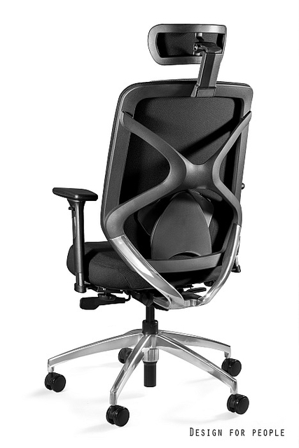 Scaun de birou diverse culori Hero Black / Fabric baza din aluminiu, cadru negru, spatar, tetiera, sezut material textil, inaltime si adancime reglabile, ZM-6661-B-SM-2327 - Unique [2]