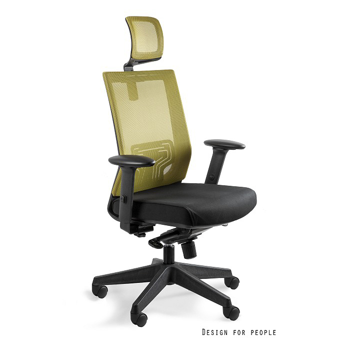 Scaun de birou diverse culori Nez, spatarul si tetiera tip mesh, sezut material textil, baza plastic, inaltime reglabila, W-879K-MESH31-BL418 - Unique [28]