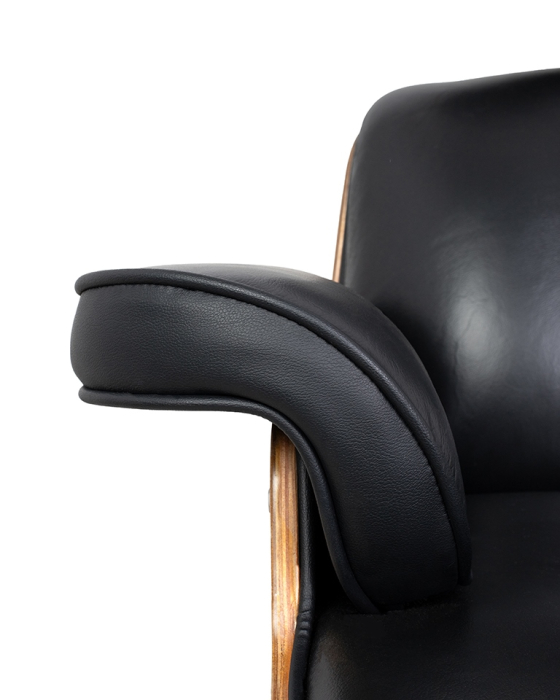 Scaun de Birou Lounge Automatic 88x86x110 cm, Piele Negru - King Home [7]