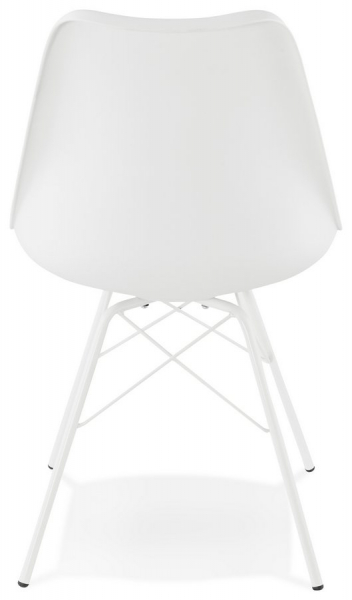 Scaun de design alb Fyfe picioare albe otel / polipropilena / piele, CH01630WH - Kokoon [4]